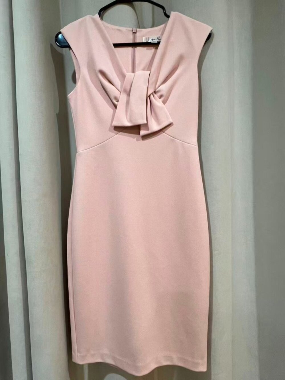 Harper Rose Pink Bow Front Sheath Dress Size 0 Sleeveless Cocktail